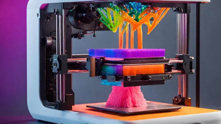 Customização na Impressão 3D:Uma impressora 3D produzindo um objeto personalizado.
