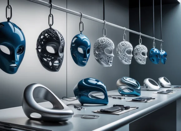 Máscaras 3D impressas para galvanoplastia com resina personalizada na manutenção de aeronaves.
