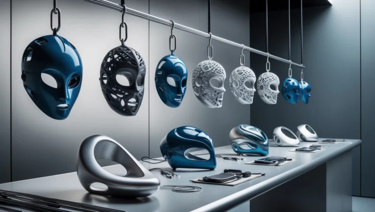 Máscaras 3D impressas para galvanoplastia com resina personalizada na manutenção de aeronaves.